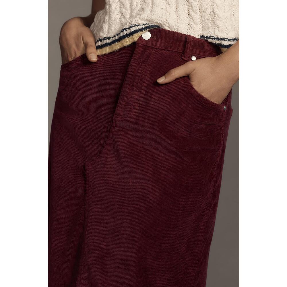 Pilcro The Madi Front-Slit Corduroy Skirt - Size 10 - Picture 2 of 6